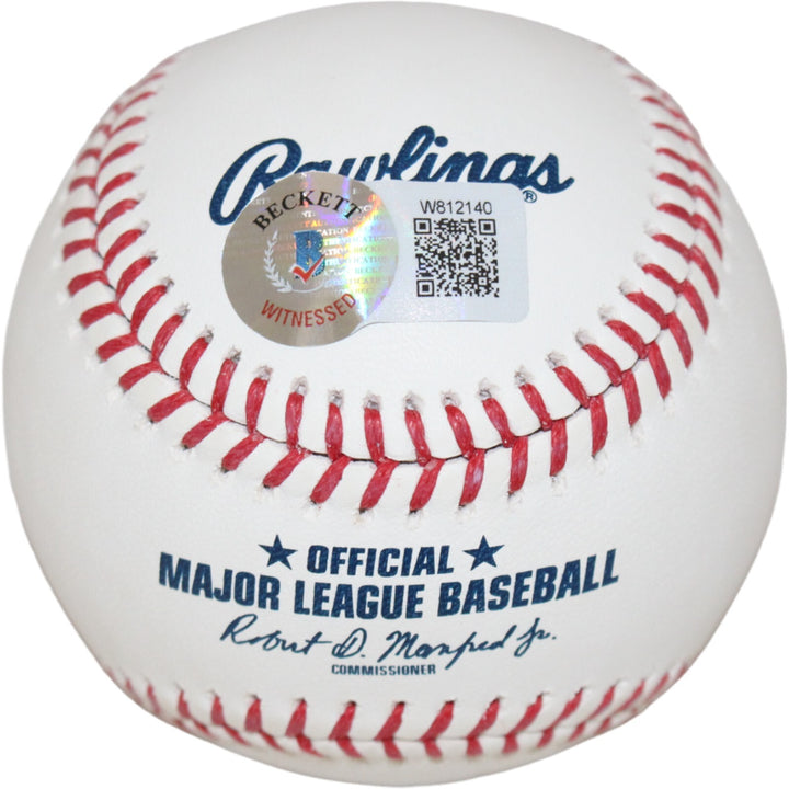 Reggie Jackson Signed New York Yankees Baseball HOF Beckett 40906