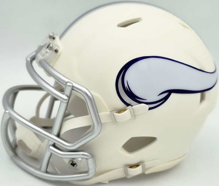 Jordan Addison Auto Vikings White 2024 Alternate Speed Mini Helmet Beckett