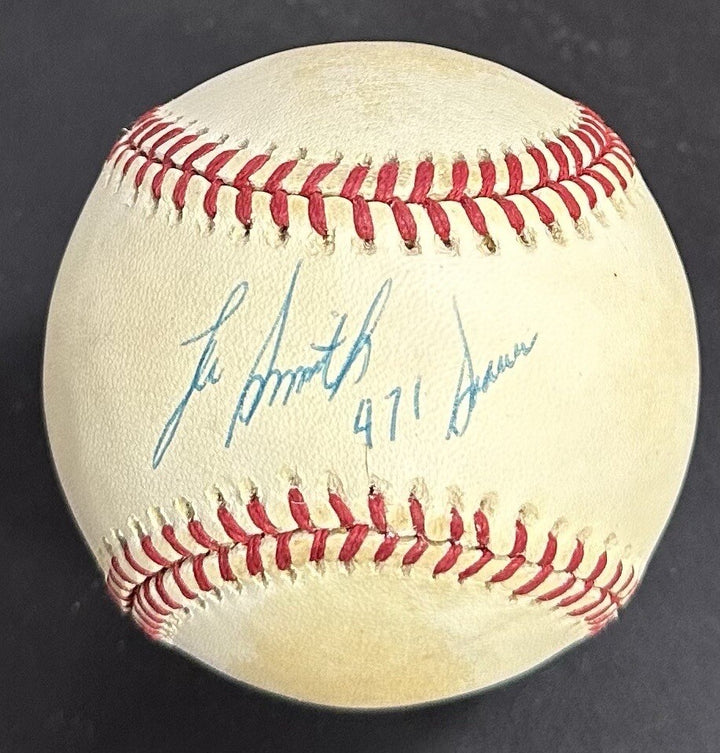Lee Smith Signed Official AL Baseball 471 Saves Auto Cardinals Cubs PSA COA HOF