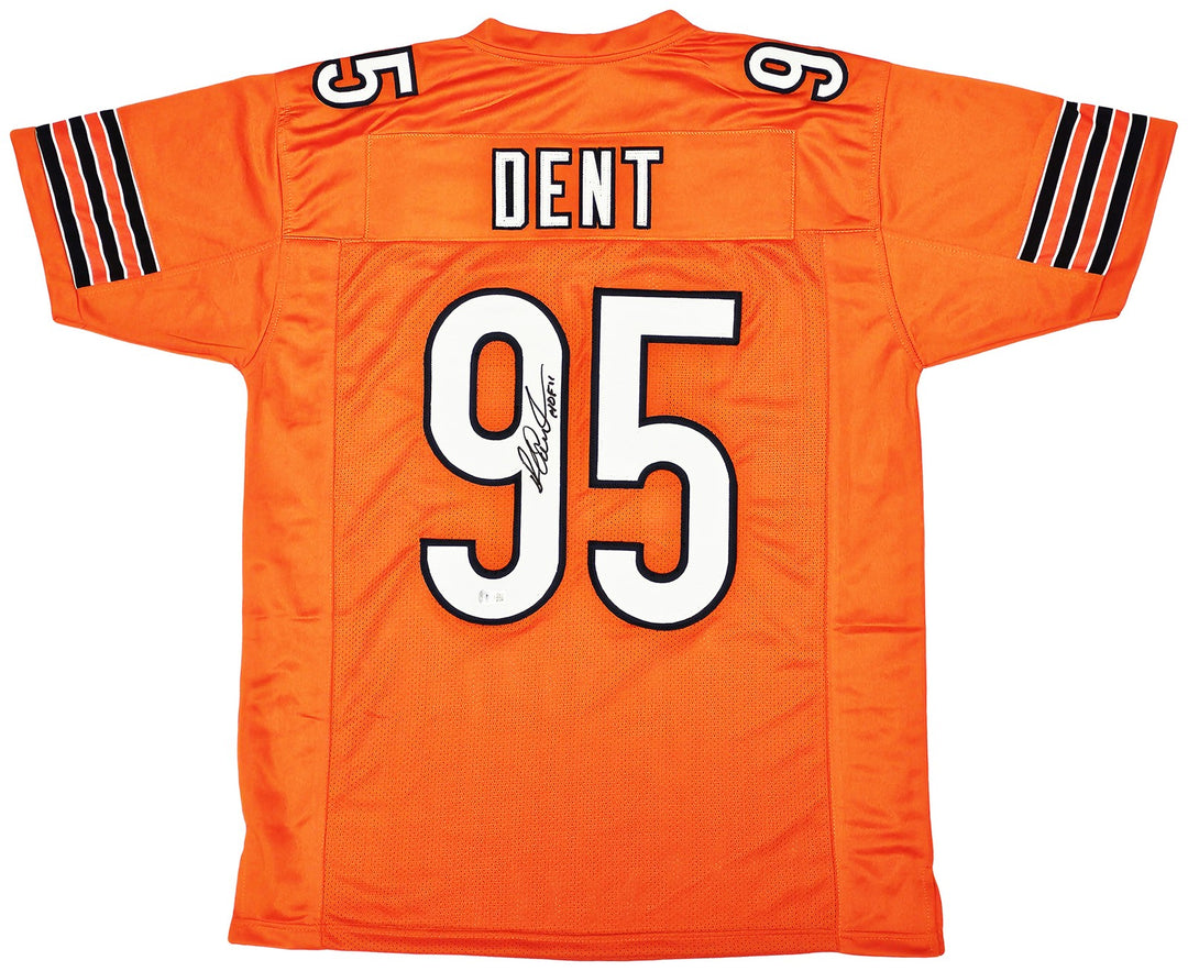 Chicago Bears Richard Dent Autographed Signed Orange Jersey "HOF 11" Beckett Wit