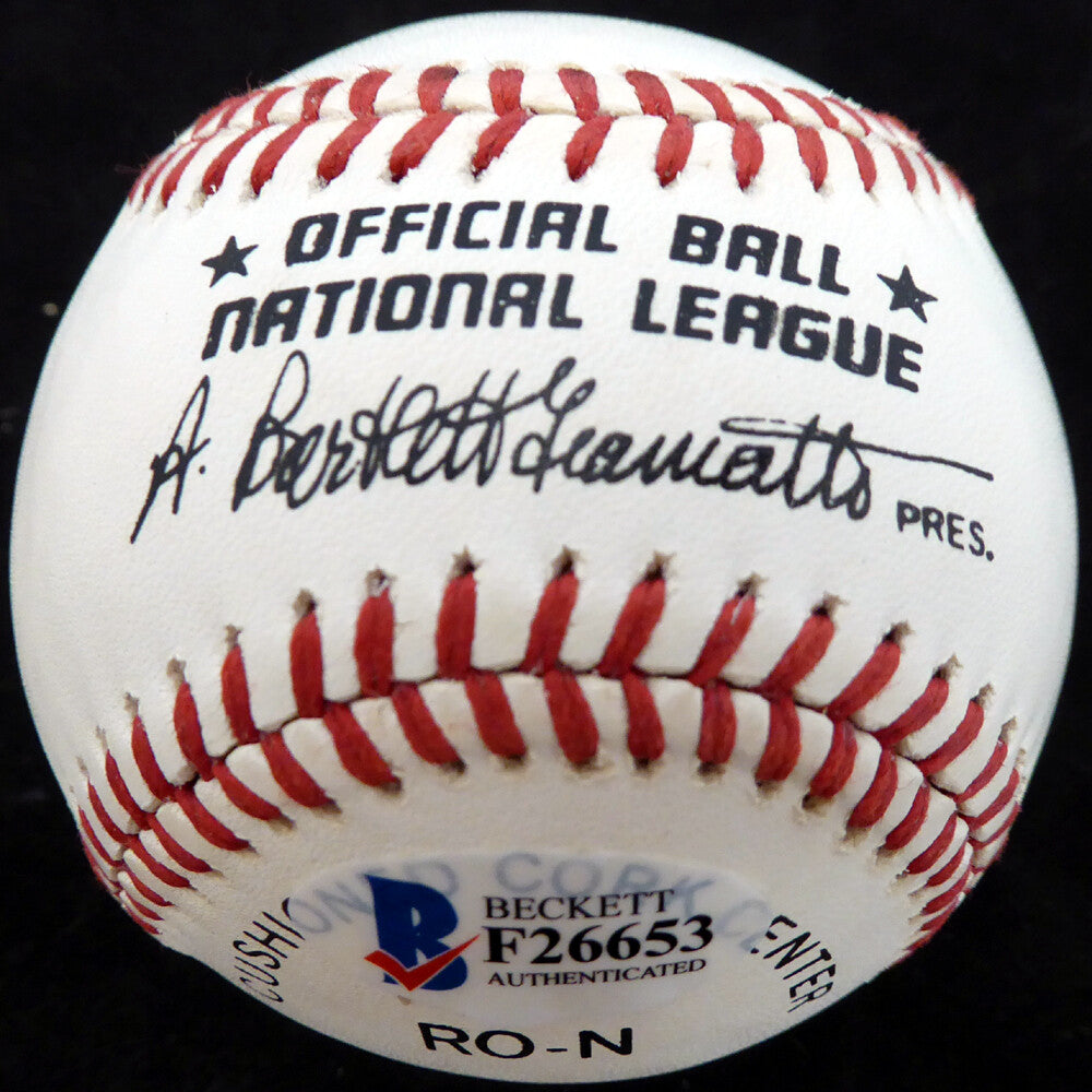 George & Gene Freese Autographed Signed Official NL Baseball Beckett BAS #F26653