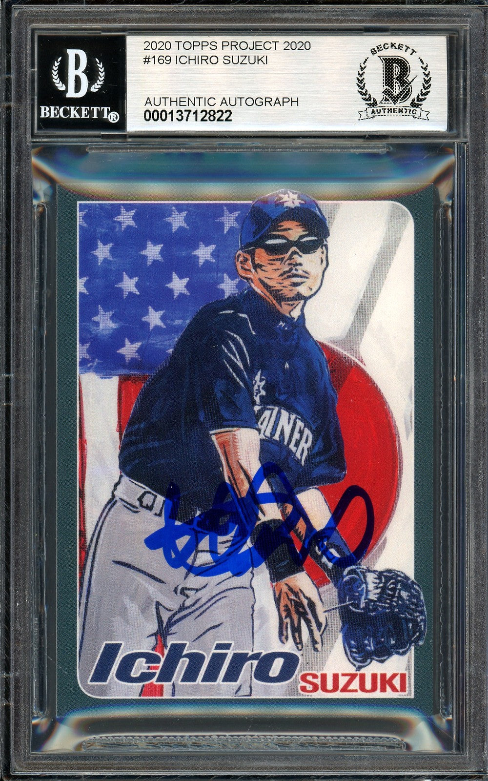 Ichiro Suzuki Auto Topps Project 2020 Blake Jamieson Card 169 Sig 10 /10 Beckett