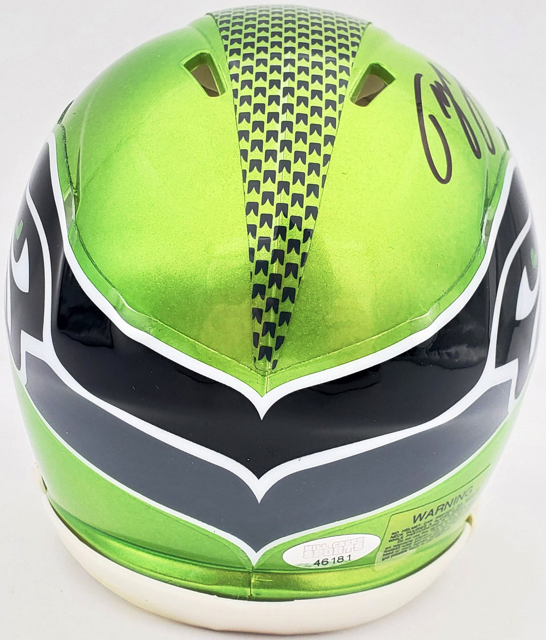 Tyler Lockett Signed Seattle Seahawks Flash Green Speed Mini Helmet MCS Holo