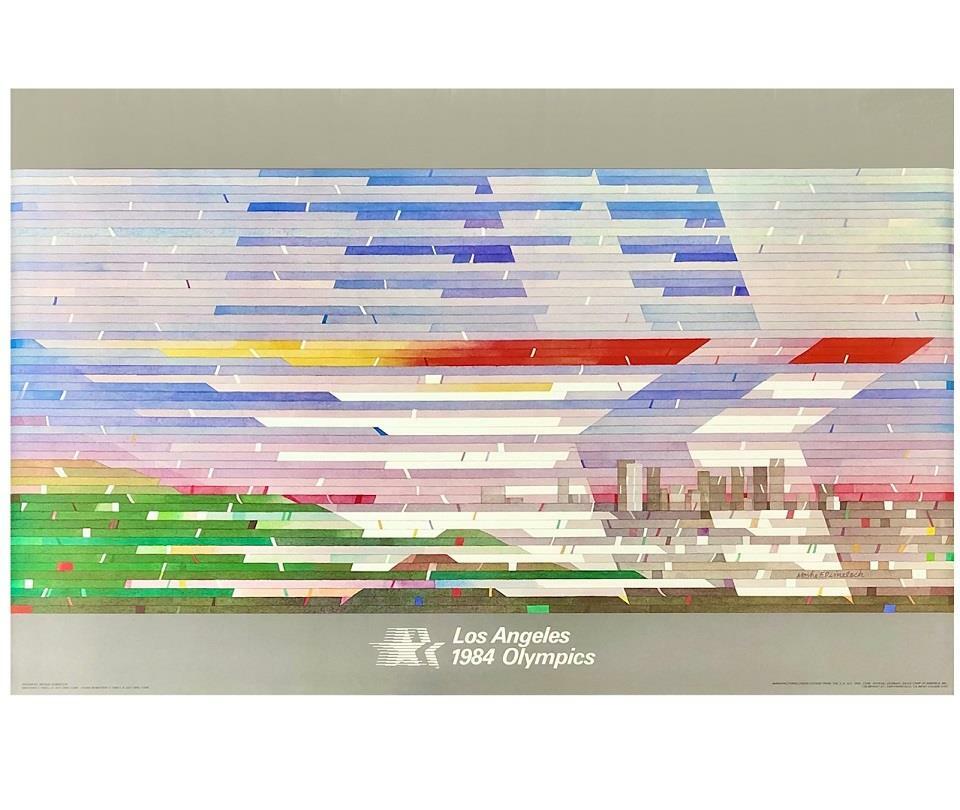 original 1984 Los Angeles Olympic Games 22x34 Star in Motion Olympiad poster New