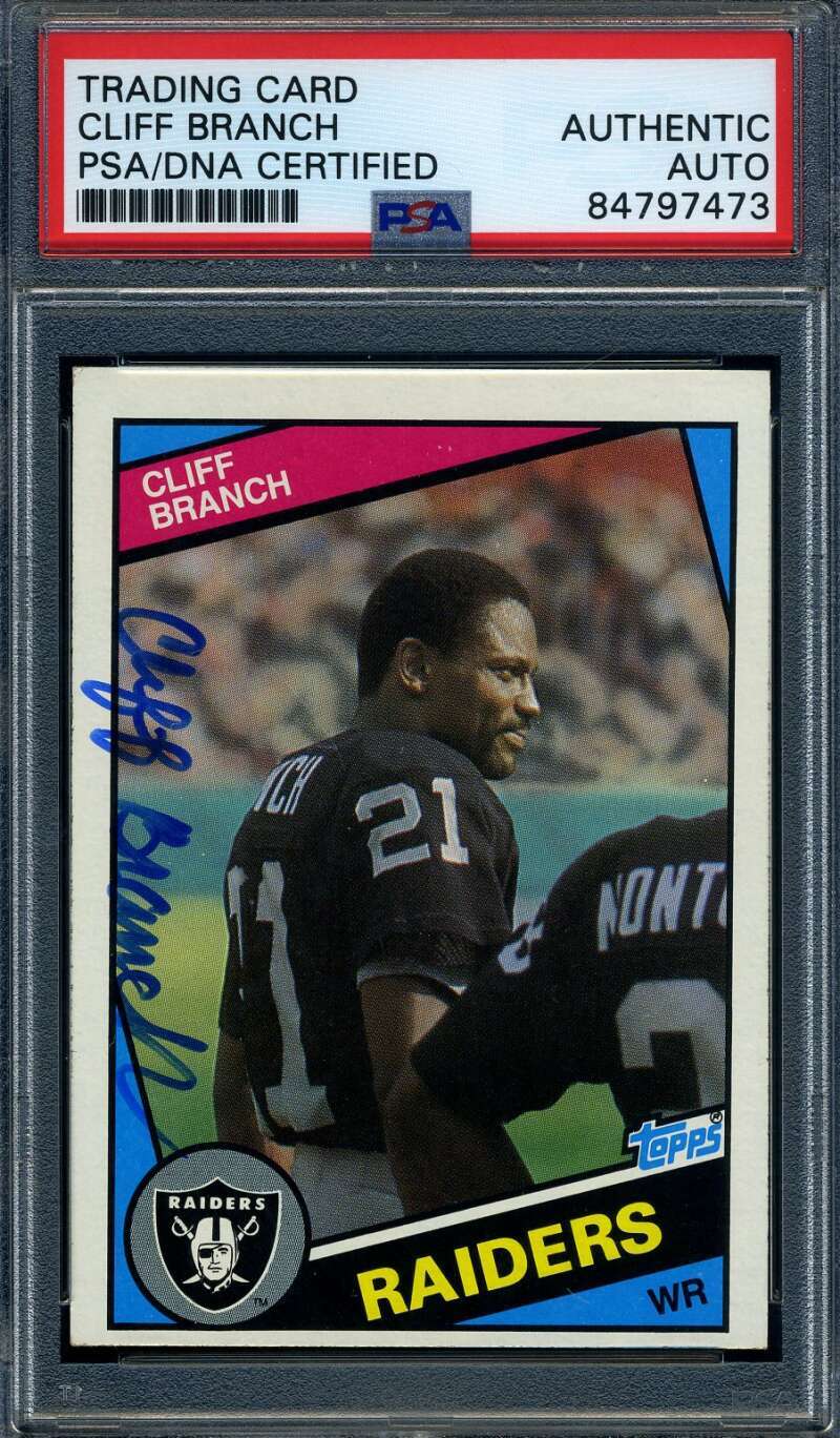 Cliff Branch PSA DNA Signed 1984 Topps Autograph