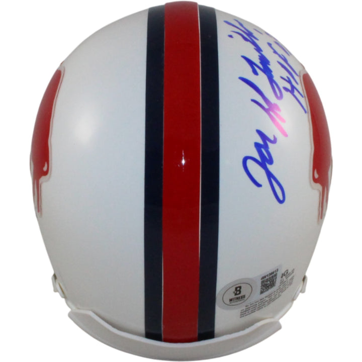 Joe Delamielleure Autographed Buffalo Bills VSR4 Mini Helmet Beckett WIT 54750