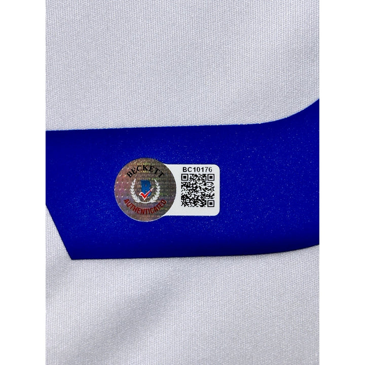 Roberto Carlos Autographed Real Madrid White Soccer Jersey BAS COA Signed