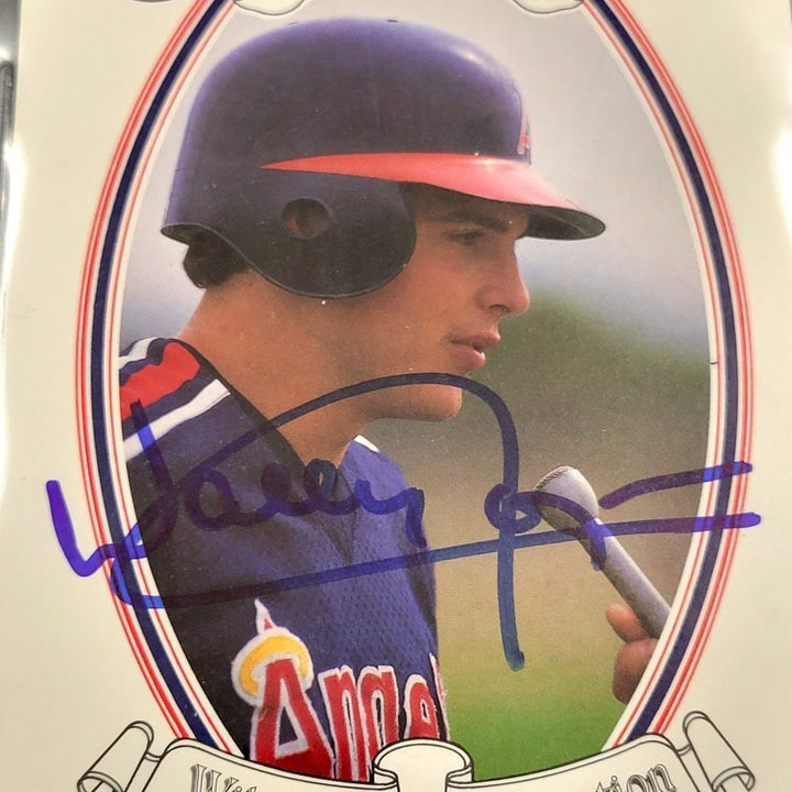 Wally Joyner signed 5x7 Oversized 1986 Smokey The Bear Promo Card ~ Beckett BAS