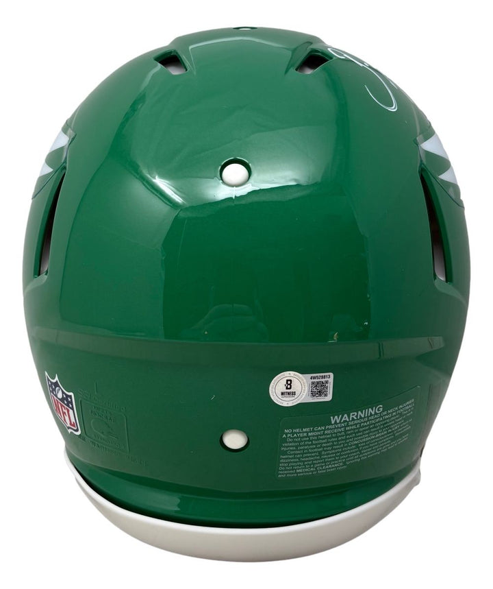 Brian Dawkins Signed Eagles Full Size Kelly Green Speed Authentic Helmet BAS