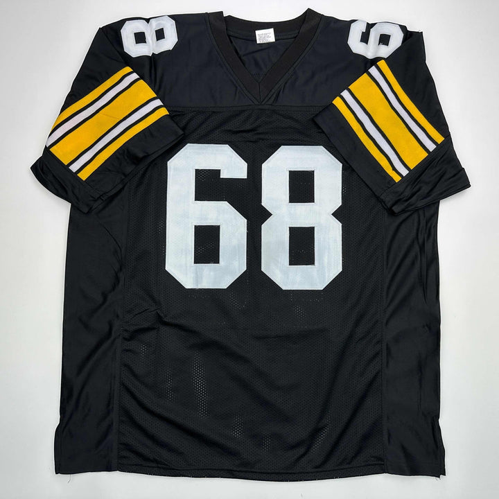 Facsimile Autographed L.C. LC Greenwood Pittsburgh Black Reprint Jersey Men's XL