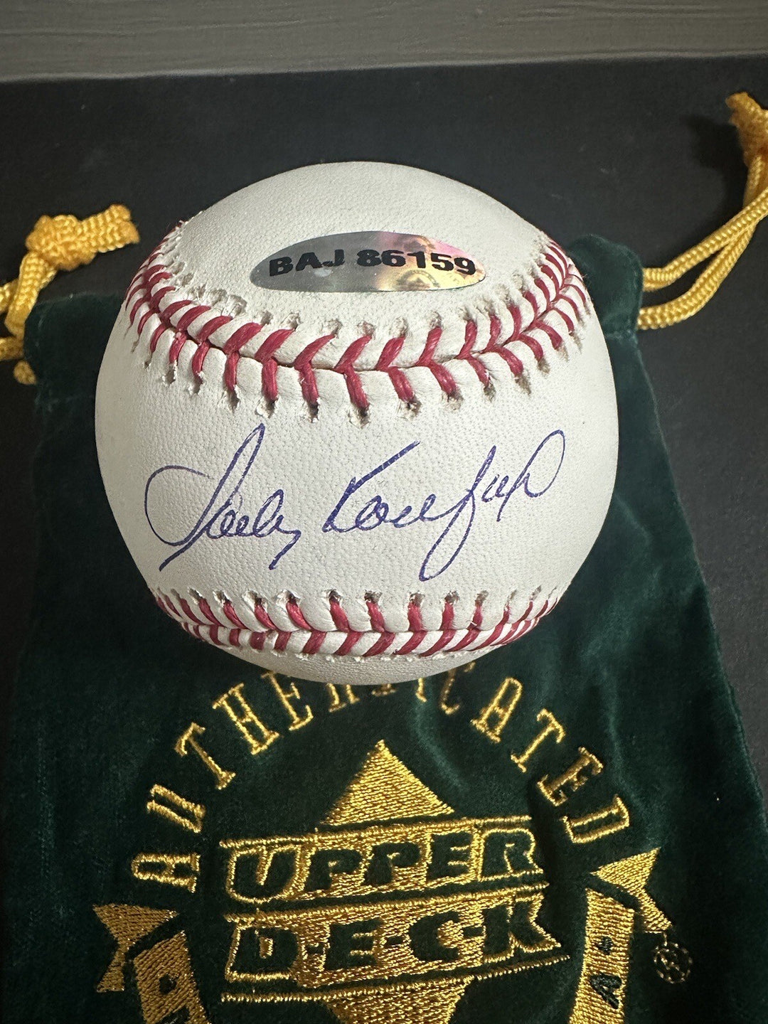 Sandy Koufax Dodgers Signed MLB Baseball UDA Upper Deck Authentic Gem Mint Auto