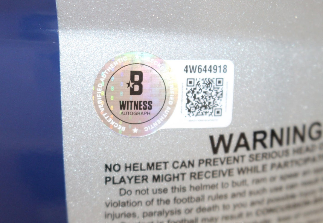 Michael Irvin Autographed Dallas Cowboys Authentic Helmet Beckett Witness 56352