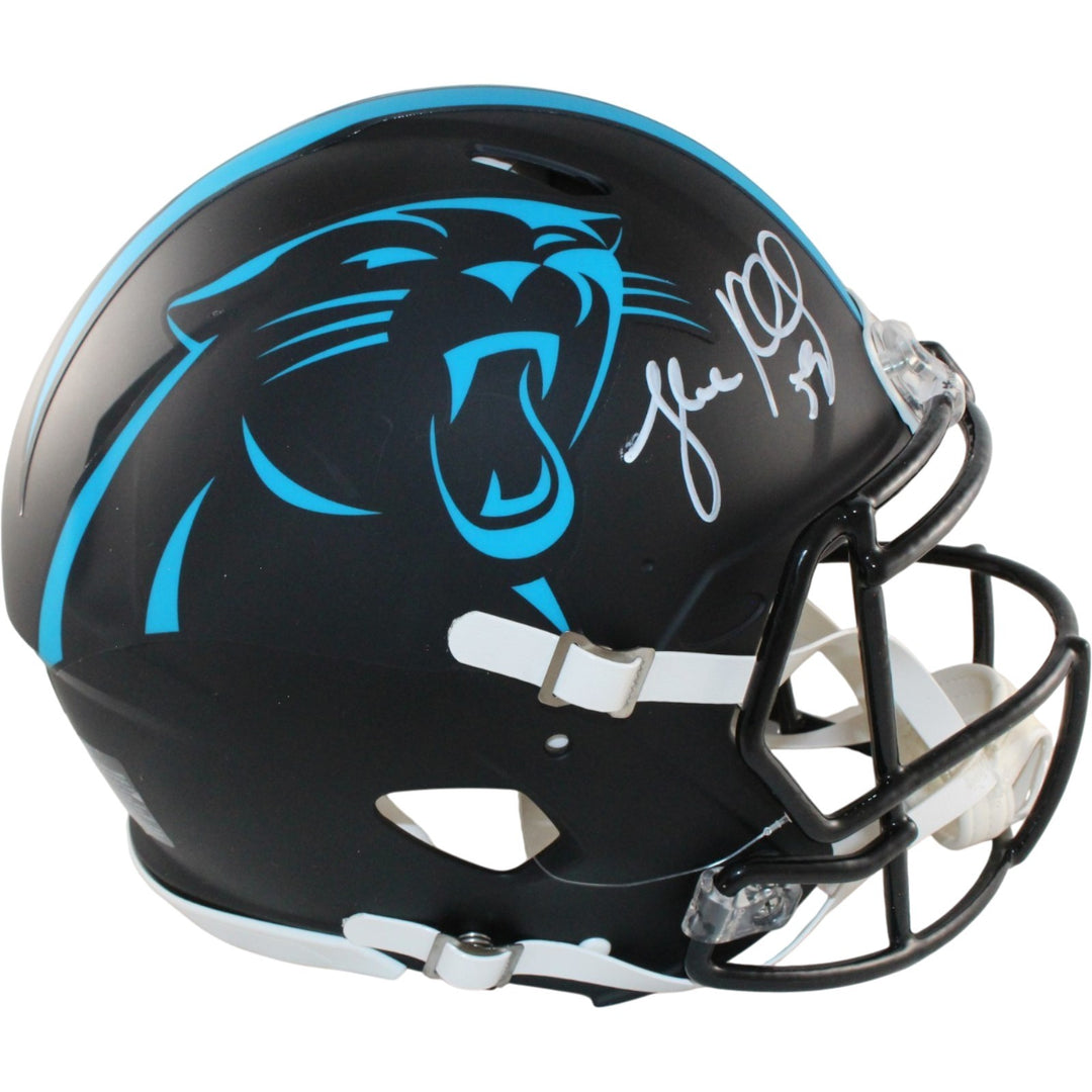 Luke Kuechly Autographed Carolina Panthers Authentic Alt Helmet Beckett W 56881