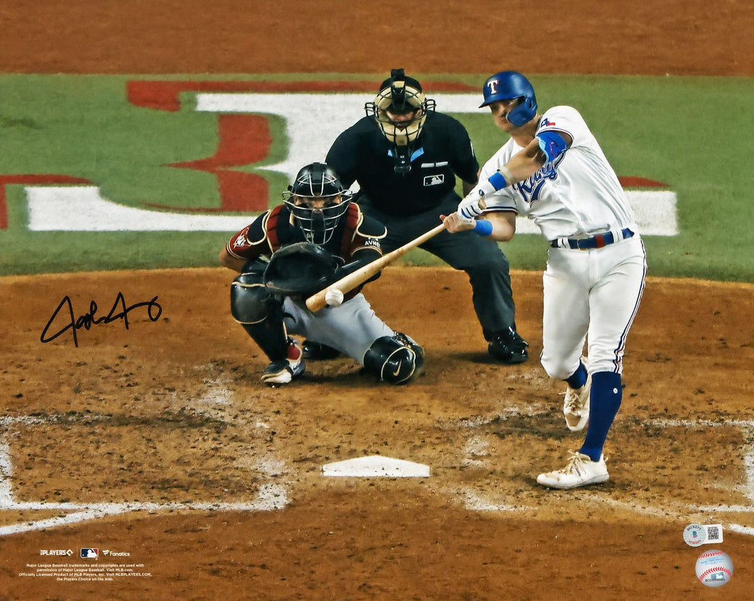 Josh Jung Signed 16x20 Photo Texas Rangers Beckett BAS Witness