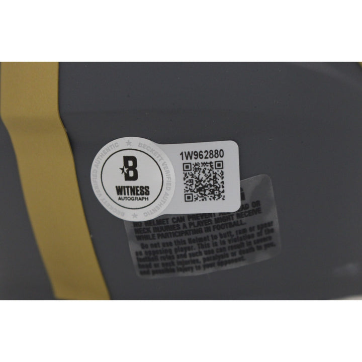 Roman Wilson Autographed Pittsburgh Steelers Slate Mini Helmet Beckett 48131