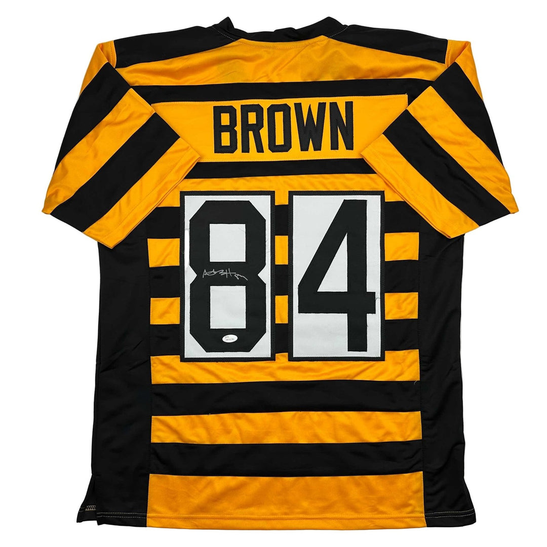 Autographed/Signed Antonio Brown Pittsburgh Bumble Bee Jersey JSA COA