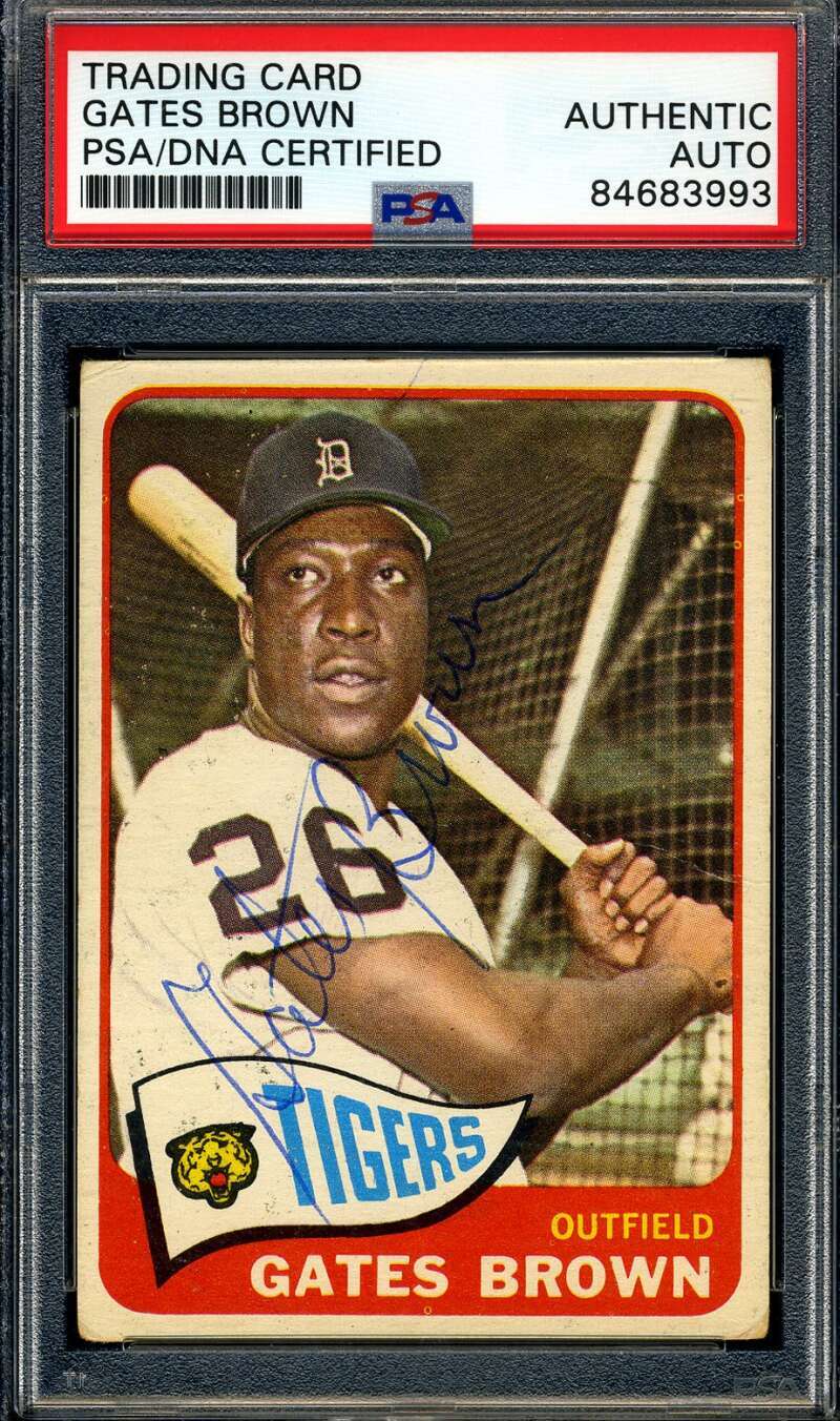 Gates Brown PSA DNA Signed 1965 Topps Autograph