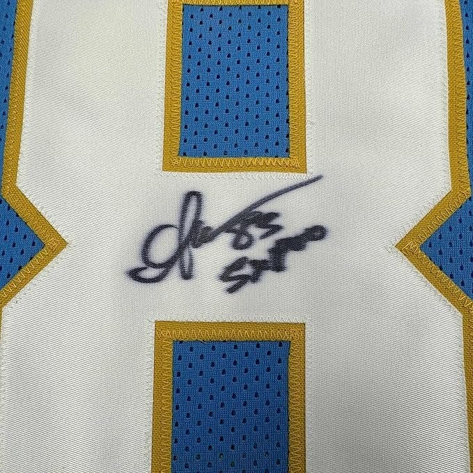 Framed Signed Anthony Miller 35x39 San Diego LA Blue Jersey JSA COA