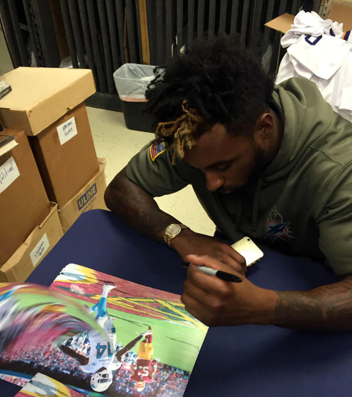 Jarvis Landry Autographed Dolphins Game Winning Touchdown 11x14 Photo (JSA)