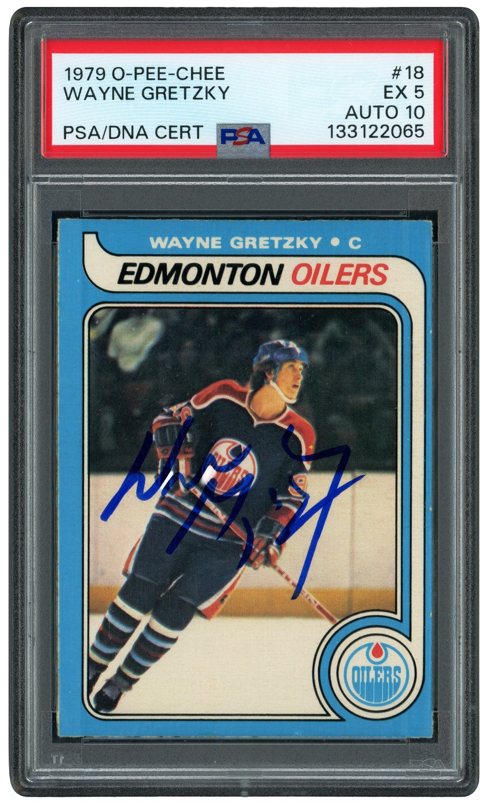 Wayne Gretzky Signed 1979 O-Pee-Chee RC 18 Oilers PSA 5 Auto GM 10 PSA/DNA