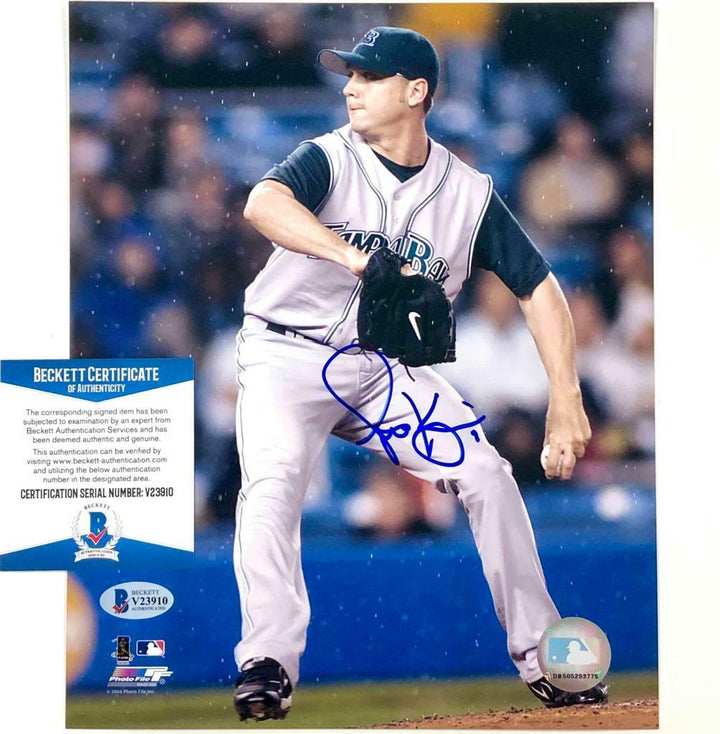 Scott Kazmir autograph Tampa Bay Devil Rays signed 8x10 photo BAS COA Beckett