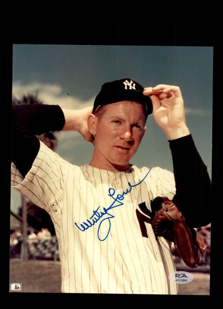 Whitey Ford PSA DNA Signed 8x10 Photo Autograph Yankees