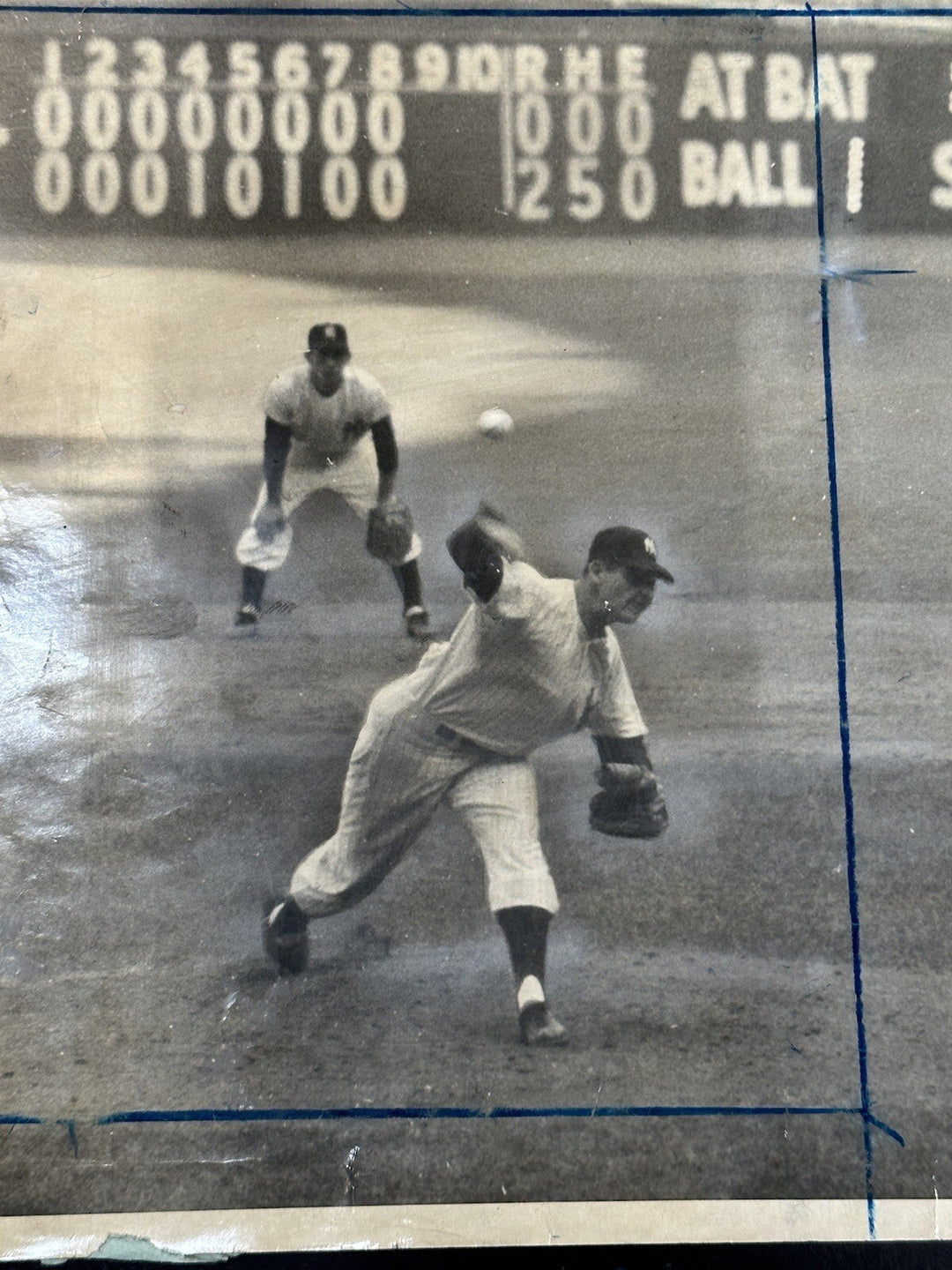 Don Larsen Yankees original 1956 World Series Perfect Game Pg 11x14 wire photo