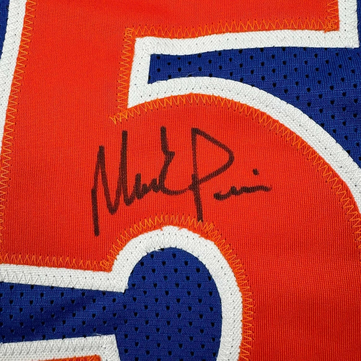 Framed Autographed/Signed Mark Price 35x39 Cleveland Blue Jersey PSA COA