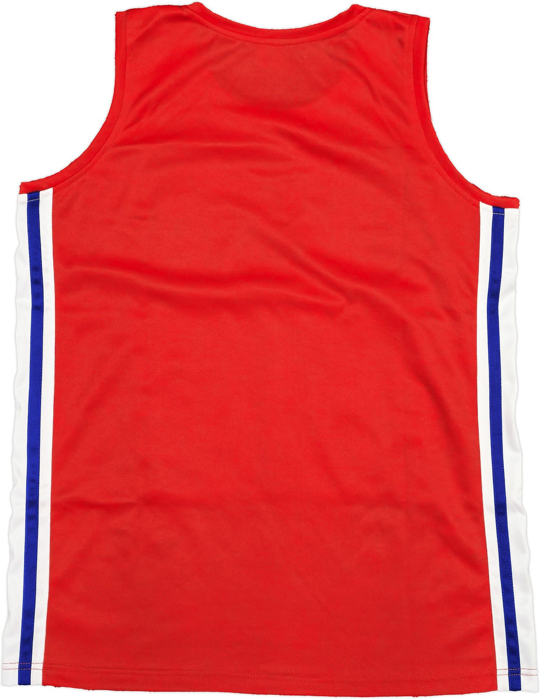 Team USA Carl Lewis Signed Red, White and Blue Jersey Beckett Witness