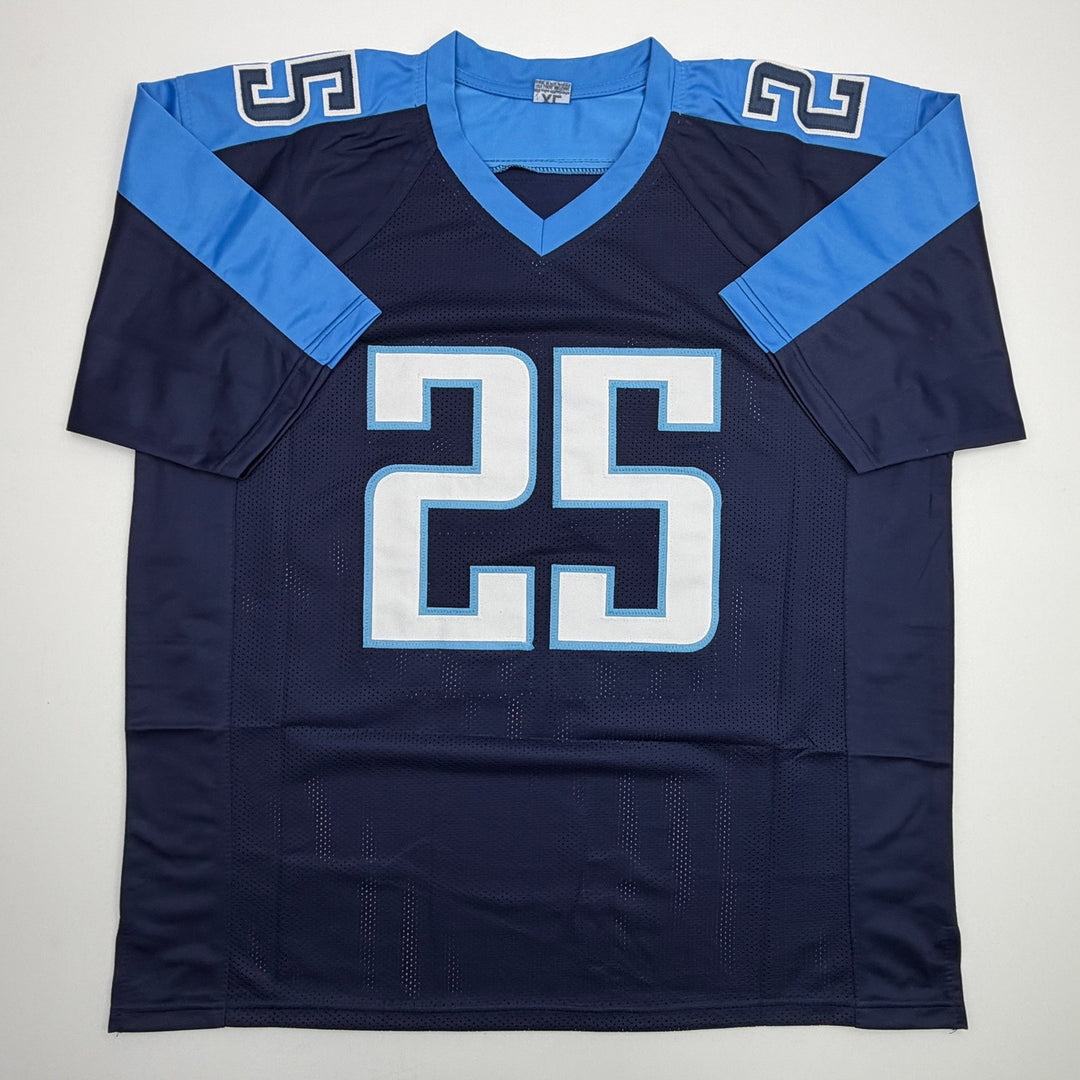 Autographed/Signed LenDale White Tennessee Navy Blue Jersey Beckett BAS COA