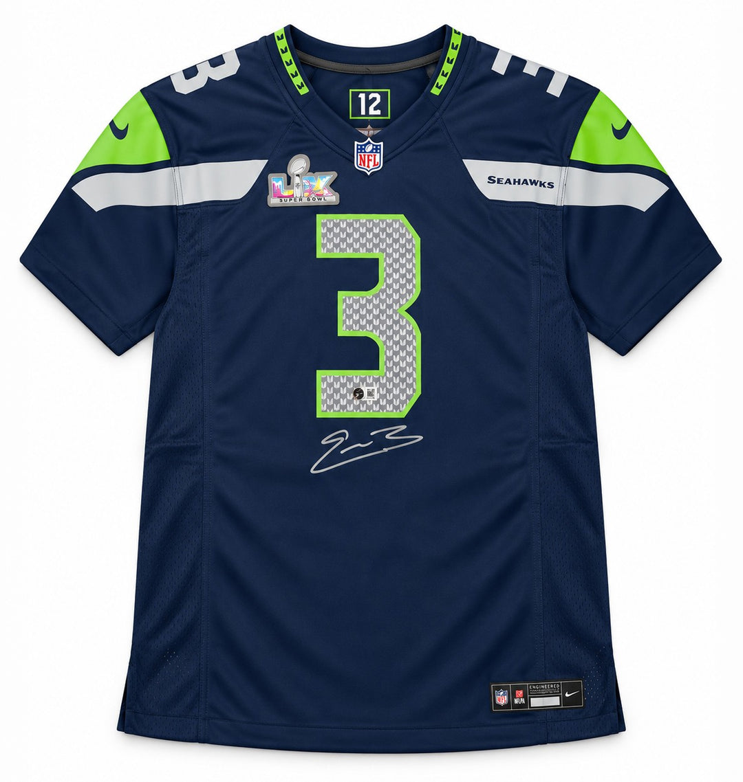 Nick Emmanwori Signed Seahawks Nike Super Bowl LX Patch Jersey XXL BAS Witness