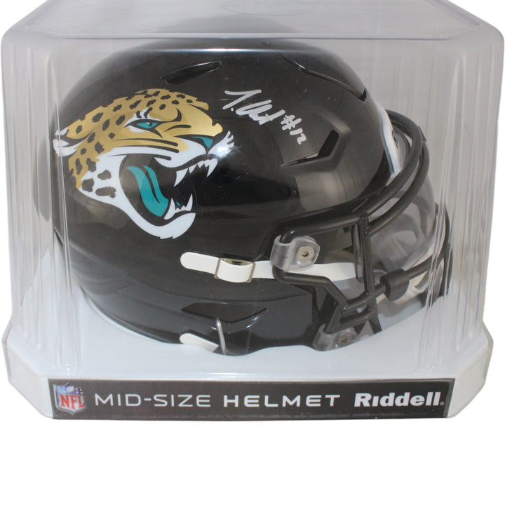 Travis Hunter Signed Jacksonville Jaguars Mid-Size Midi Helmet Beckett W 53328