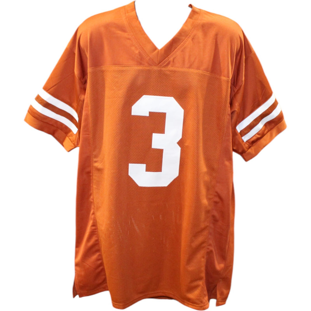 Quinn Ewers Autographed/Signed College Style Sz XL Orange Jersey Beckett 47629