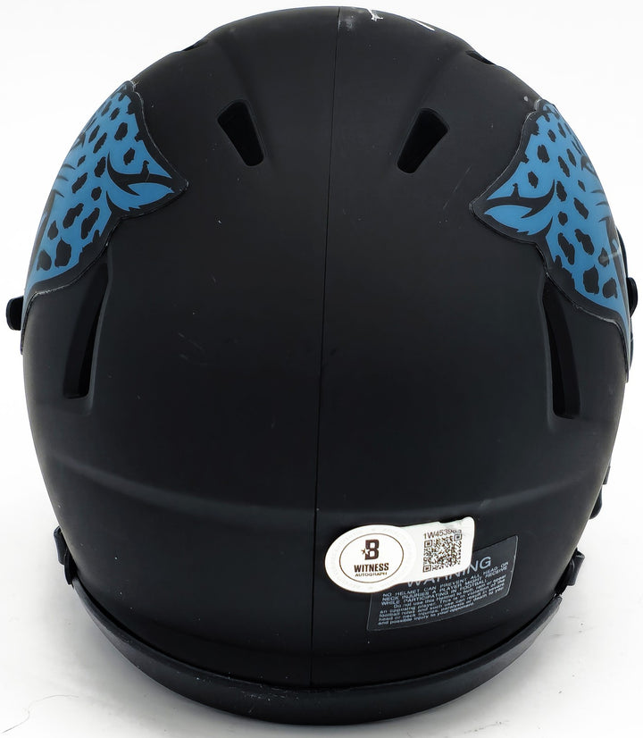 Travis Etienne Auto Jacksonville Jaguars Eclipse Black Speed Mini Helmet Beckett