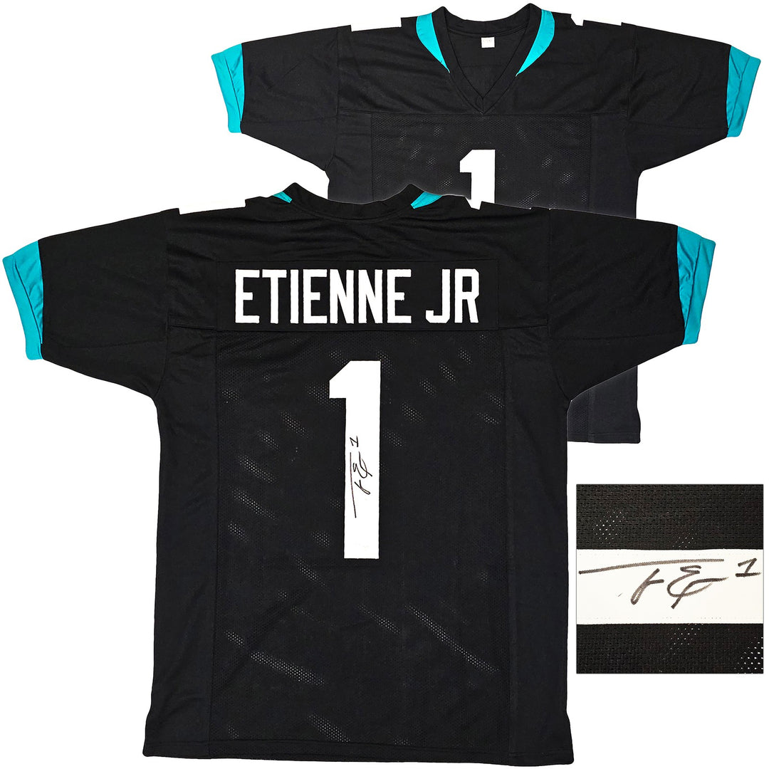 Jacksonville Jaguars Travis Etienne Signed Black Jersey Beckett Wit