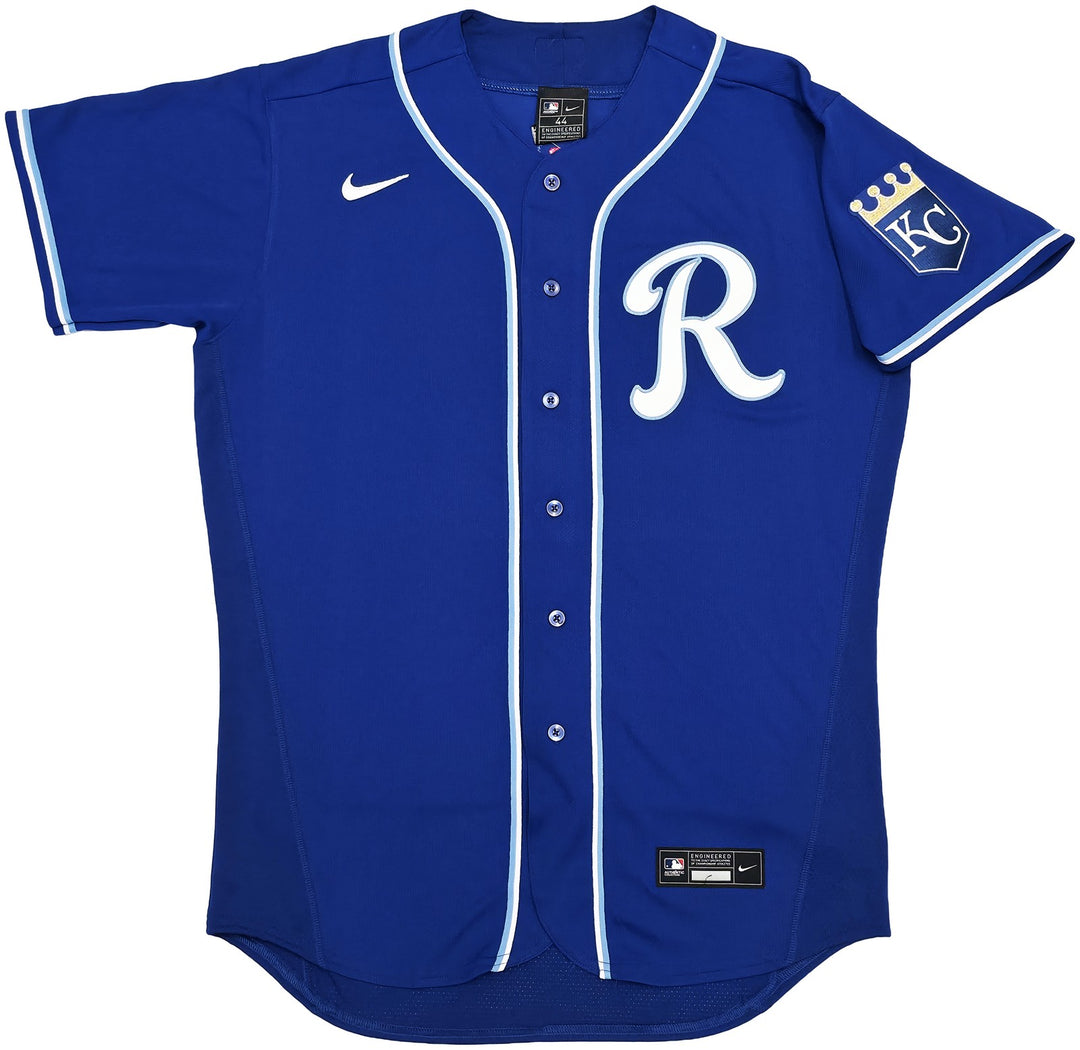 Royals Salvador Perez Auto Blue Nike Authentic Collection Jersey Size 44 Beckett