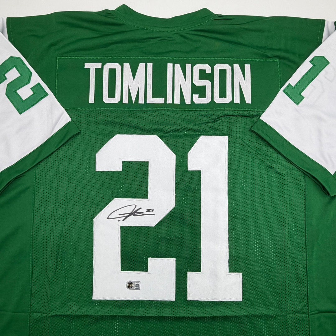Autographed/Signed LaDainian Tomlinson New York Green Jersey Beckett COA