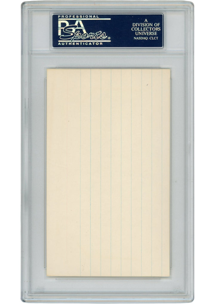 Frank Bruiser Kinard Autographed Brooklyn Dodgers Index Card Slabbed PSA 54922
