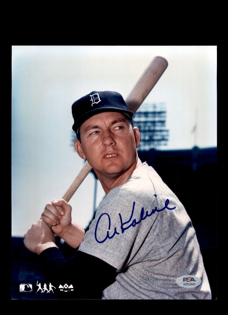 Al Kaline PSA DNA Signed 8x10 Photo Autograph Tigers