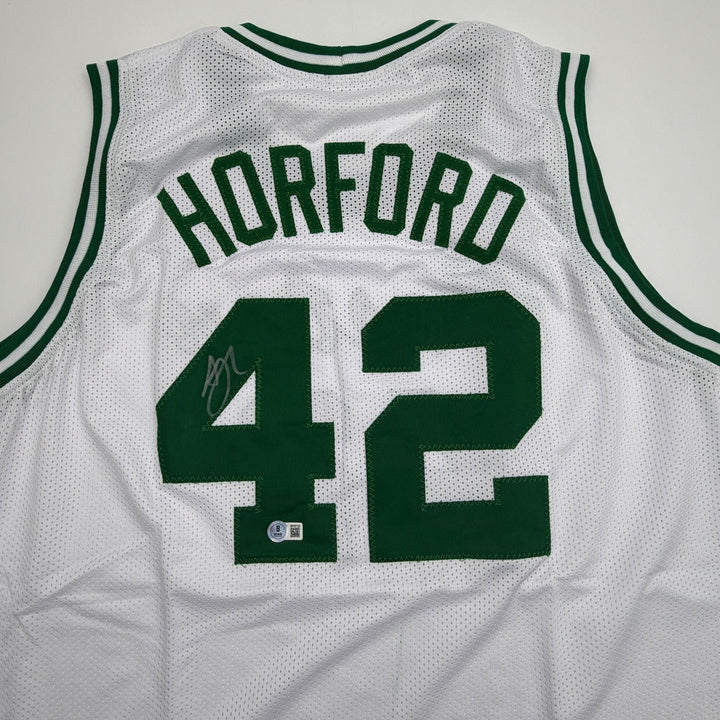 Autographed/Signed Al Horford Boston White Basketball Jersey Beckett BAS COA