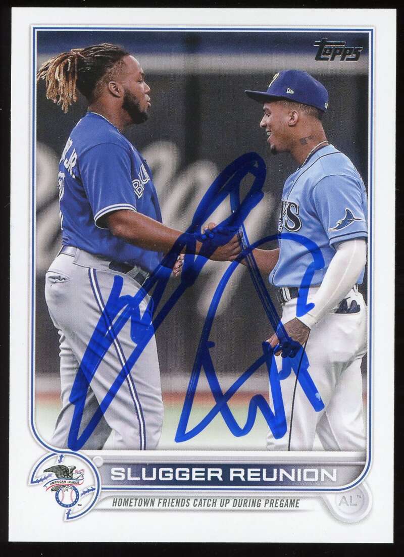 Vladimir Guerrero Wander Franco JSA Coa Signed 2022 Topps Slugger Reunion Autogr