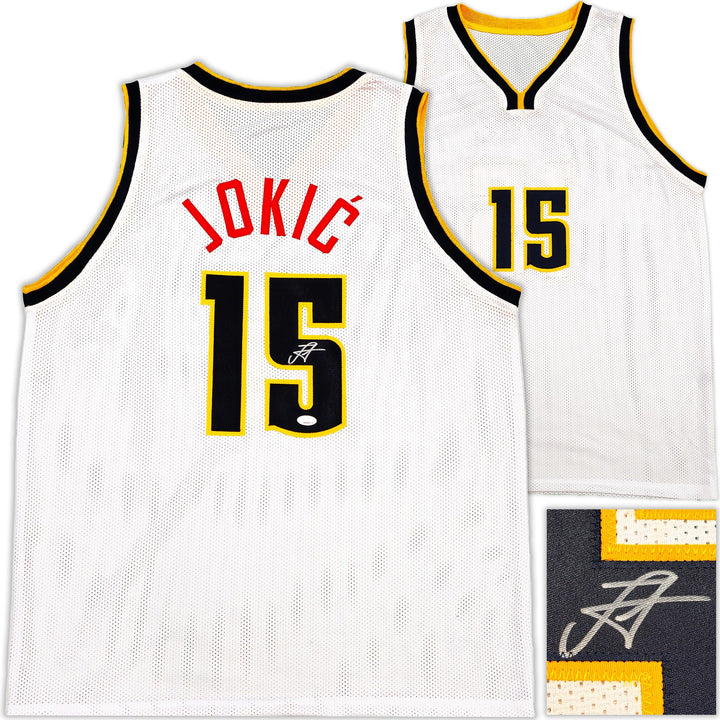 Denver Nuggets Nikola Jokic Autographed Signed White Jersey JSA
