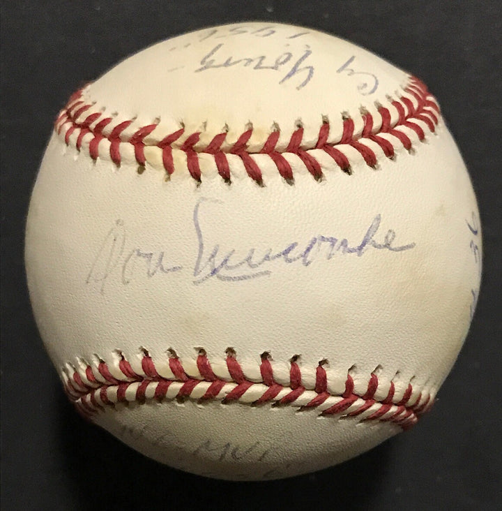 Don Newcombe Signed Official NL Stat Baseball Auto Dodgers MVP ROY #36 PSA COA
