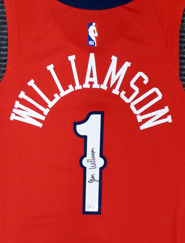 New Orleans Pelicans Zion Williamson Signed Red Nike Jersey Size 48 Fanatics