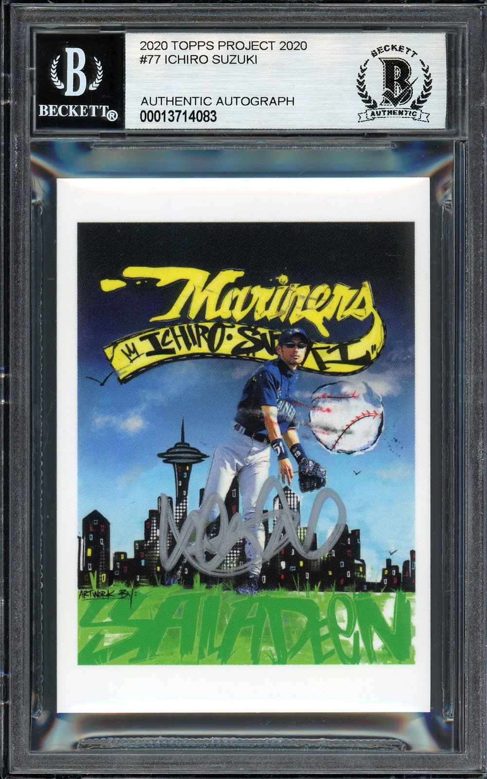 Ichiro Suzuki Auto Topps Project 2020 King Saladeen Card 77 Mariners /10 BAS