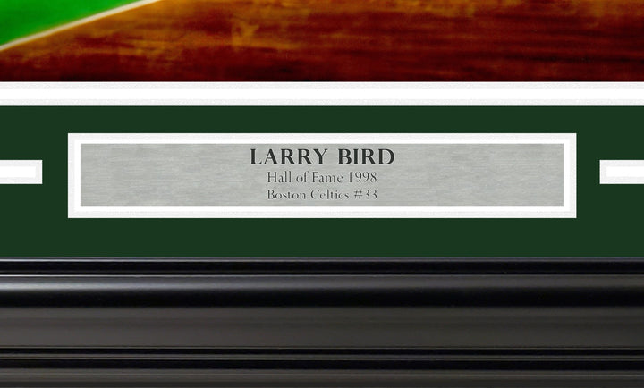 Larry Bird Signed Framed 16x20 Photo Boston Celtics Beckett BAS Witness