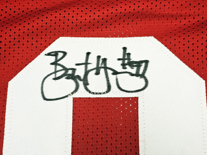San Francisco 49ers Bryant Young Signed Red Jersey "HOF 22" Beckett Witness