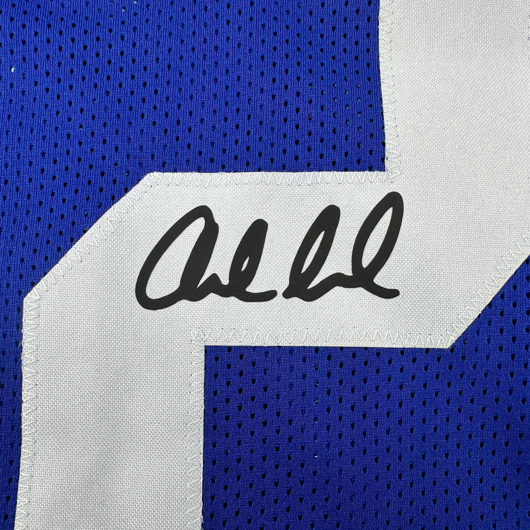 Facsimile Autographed Andrew Luck Indianapolis Blue Reprint Jersey Size Men's XL