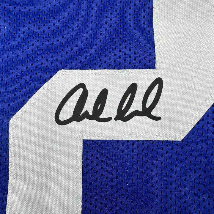 Facsimile Autographed Andrew Luck Indianapolis Blue Reprint Jersey Size Men's XL