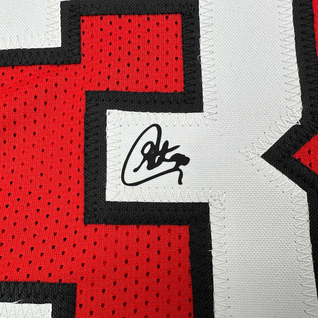 Facsimile Autographed Stephen Steph Curry Davidson Red Reprint Jersey Men's XL